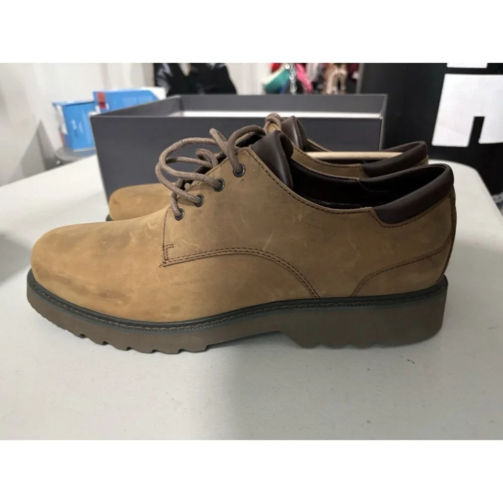 Rockport shoes 13W North field Waterproof Brown Leather Lace Up NIB